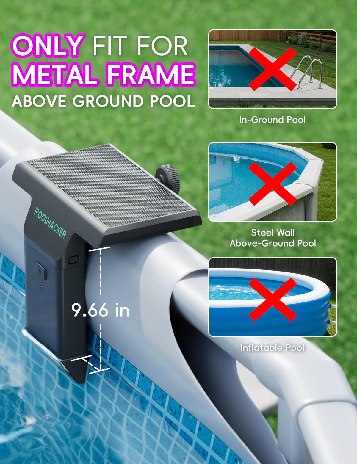Solar LED Pool Light - 42 LEDs, 10 Color Options