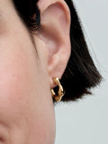 Organically Shaped Open Hoop Earrings