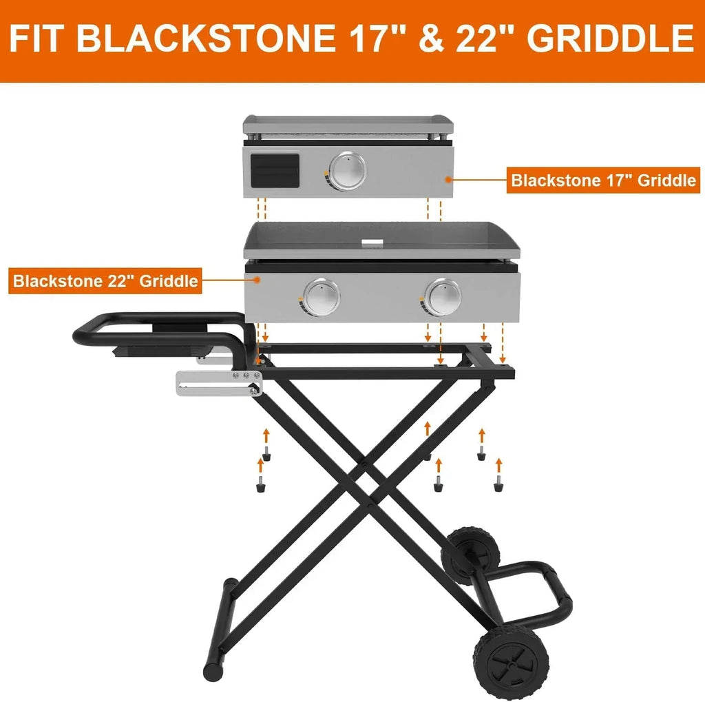 Heavy-Duty Foldable Grill Cart For 22/17 Grill