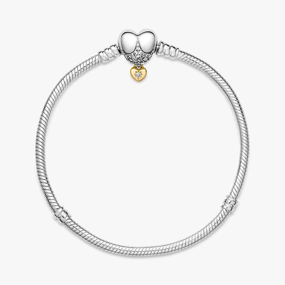 FINAL SALE - Disney Princess Pandora Moments Heart Snake Chain Bracelet