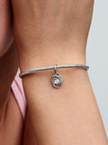 White Eternity Circle Dangle Charm