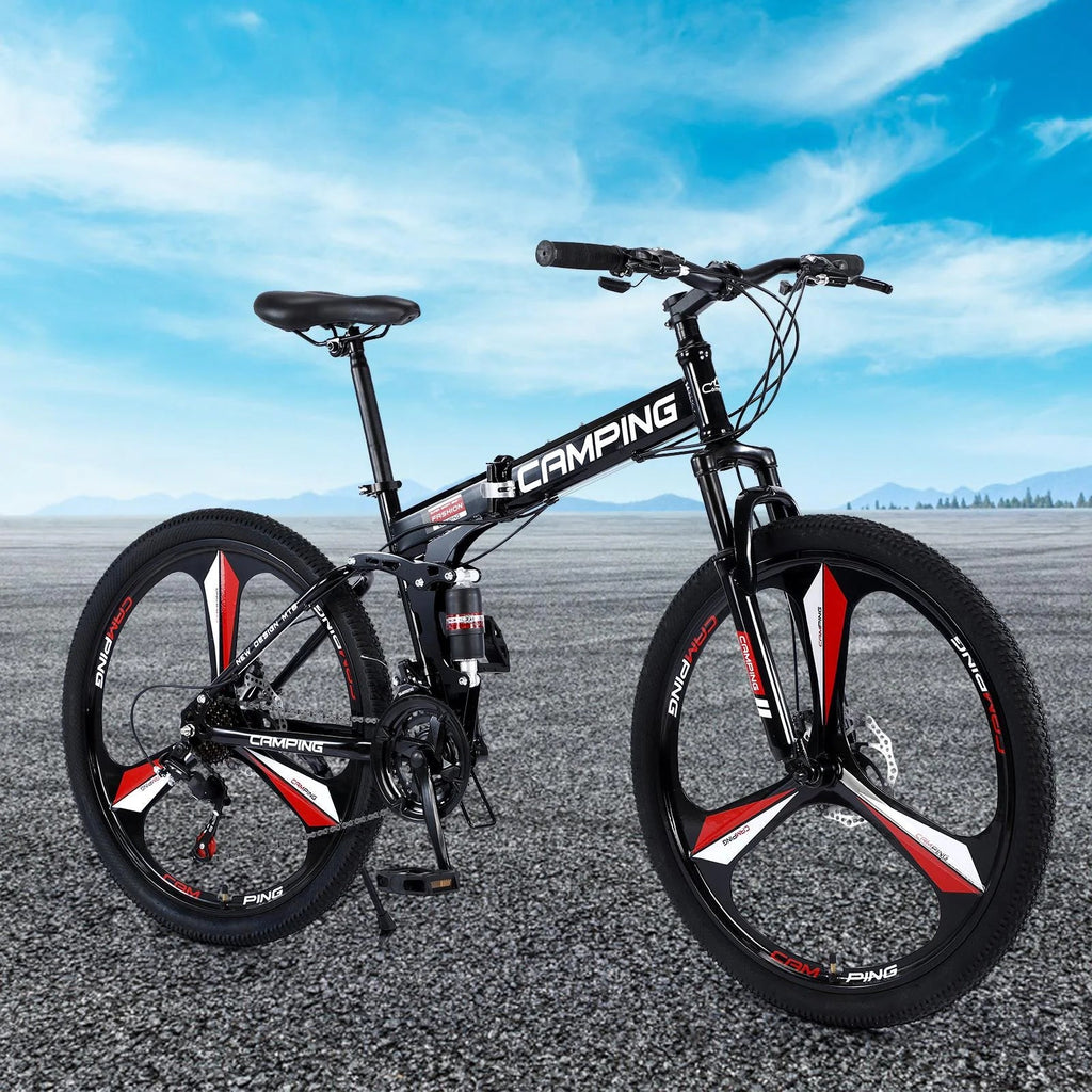 Zimtown Folding Mountain Bike, 26 inch Shimano 21 Speed MTB