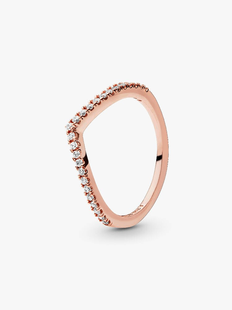 Sparkling Wishbone Ring