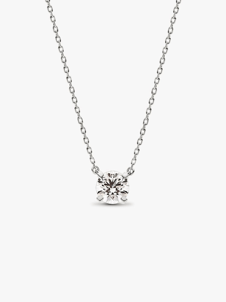 Pandora Era 14k White Gold Lab-grown Diamond Pendant Necklace