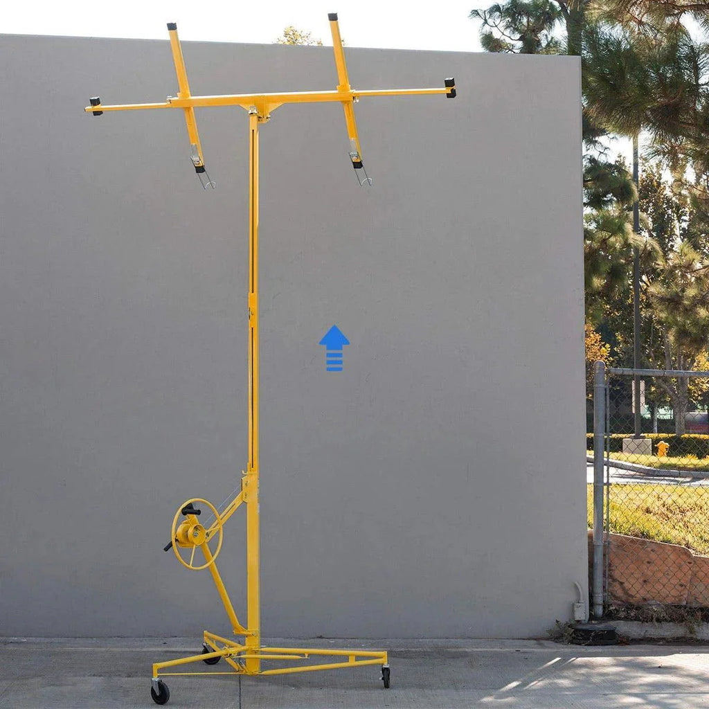 Stark USA Drywall Lift 11-ft Yellow Rolling Panel Hoist - 65044