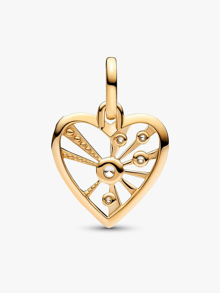 Heart & Rays Medallion Charm