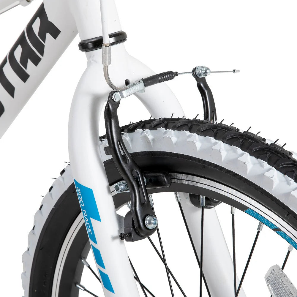 Kids' Single-Speed Mountain Bike, 20-Inch/24-Inch - White Wall Knobby Tires