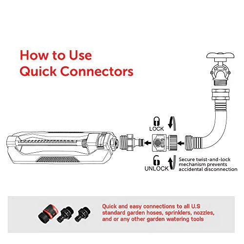 Eden Lawn & Garden Essential Oscillating Sprinkler - 16 Nozzles