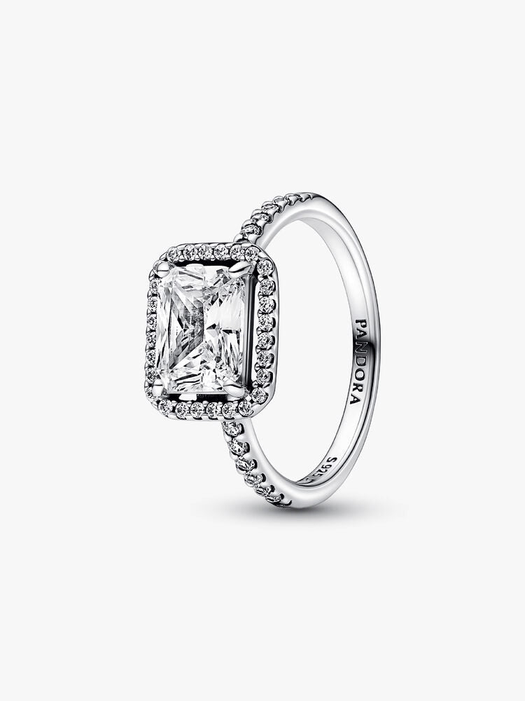 Sparkling Halo Ring Set