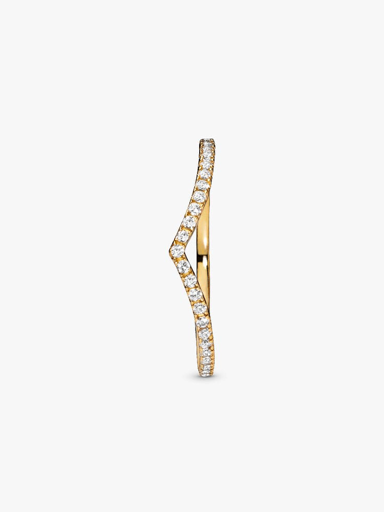 Sparkling Wishbone Ring