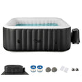 Inflatable Hot Tub, 70-80 in Round Or 71 x 70 in Rectangular, 2-6 Person