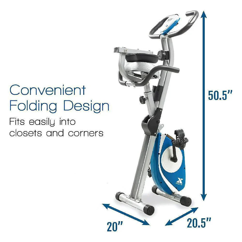 Fitness Folding Exercise Bike, Silver - FB350