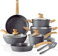 Kitchen Academy 12 Piece Green Granite Nonstick Induction Cookware Set - KA-CS01