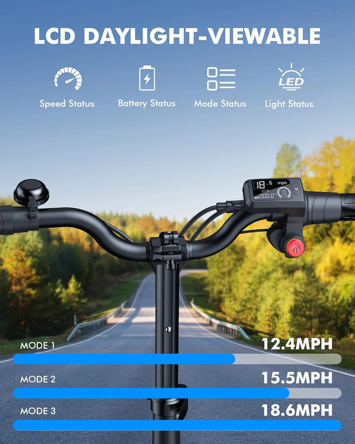 Adults Electric Scooter With Large Middle Basket - 550W And 650W Styles