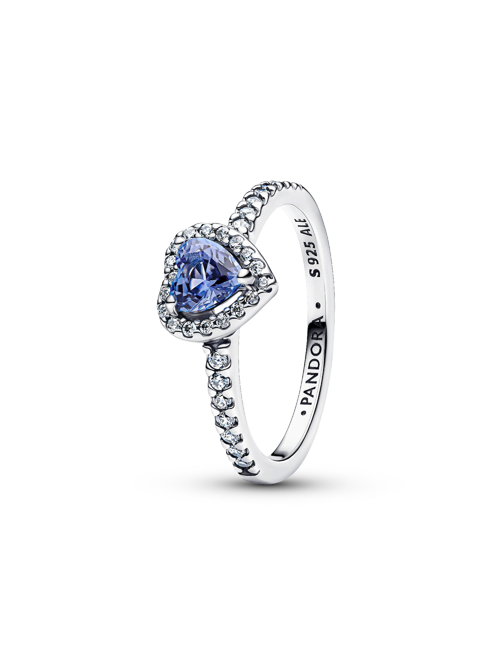 Sparkling Elevated Heart Ring