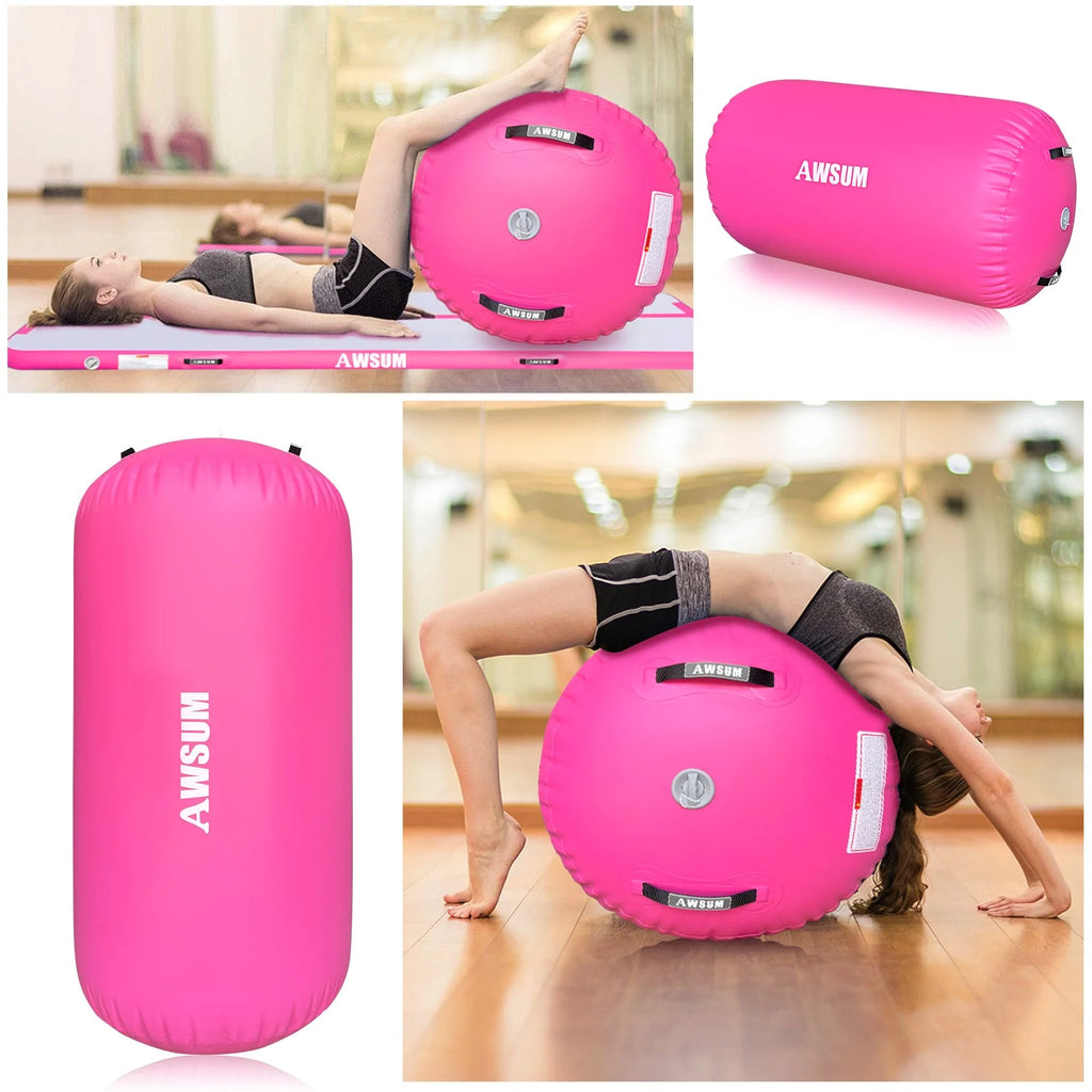 AWSUM Inflatable Air Gymnastics Training Mat, 10 ft, 13 ft, 16 ft, 4 inches Thick - With Electric Pump