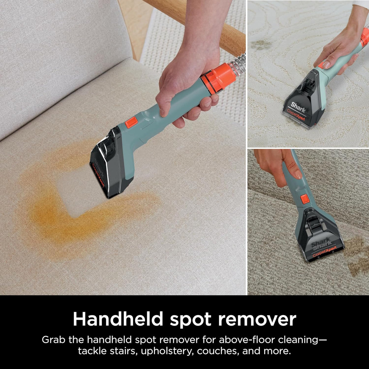 Shark CarpetXpert Carpet Cleaner, Cyan, 13.15 in D x 11.97 in W x 43.5 in H - EX201