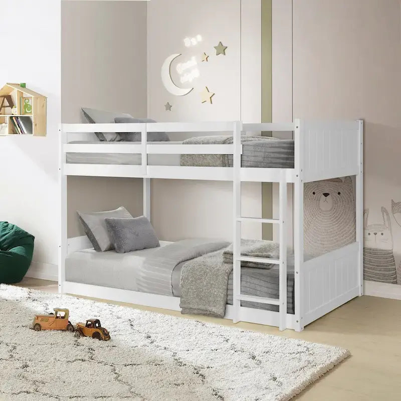 Delphia Twin Over Twin Low Profile Bunk Bed - 77.33 L x 42.25 D x 51.5 H