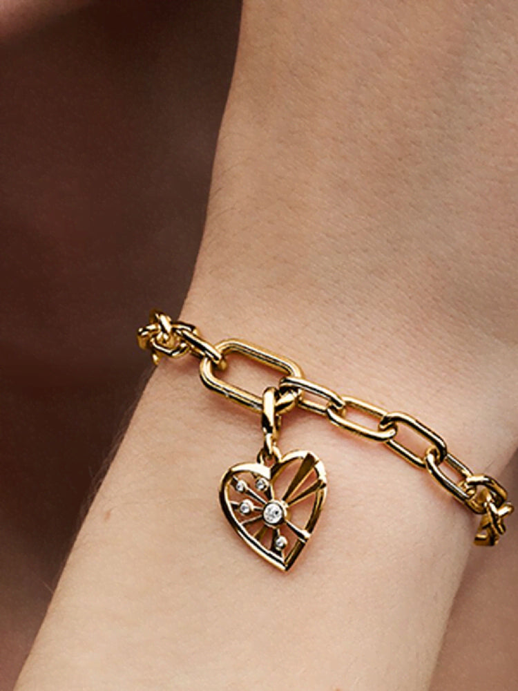Heart & Rays Medallion Charm