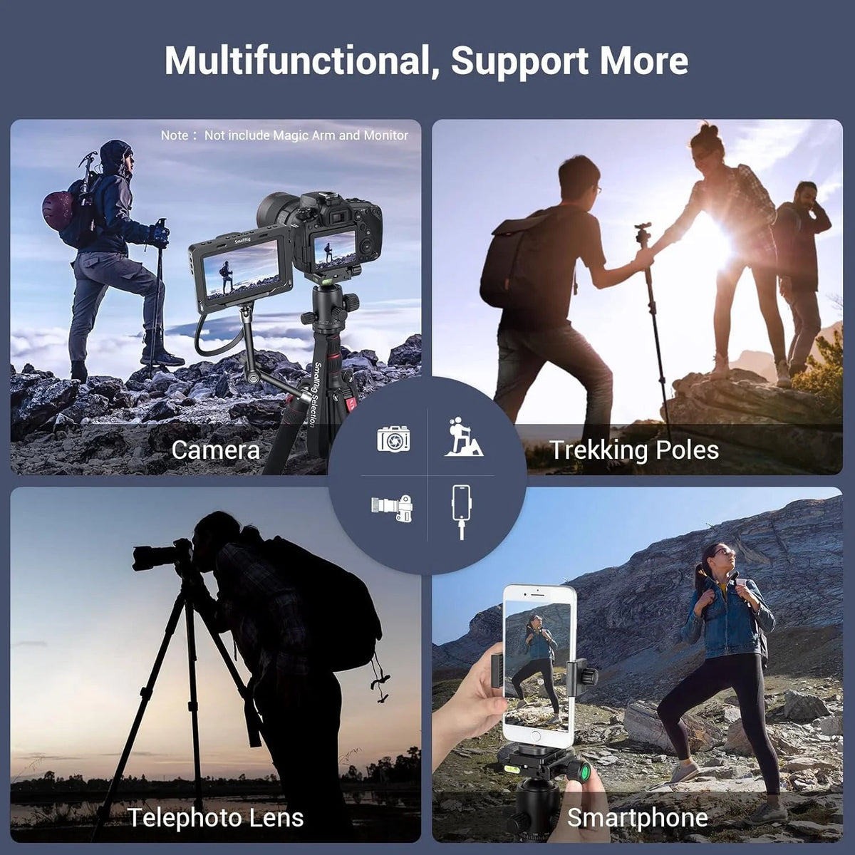 71in Foldable Aluminum Camera Tripod And Monopod