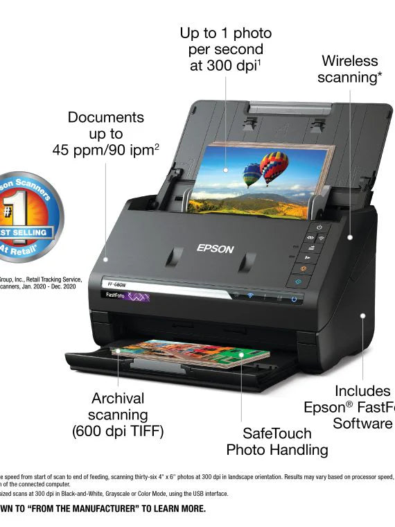 FastFoto Wireless High-Speed Photo Scanning System - FF-680W