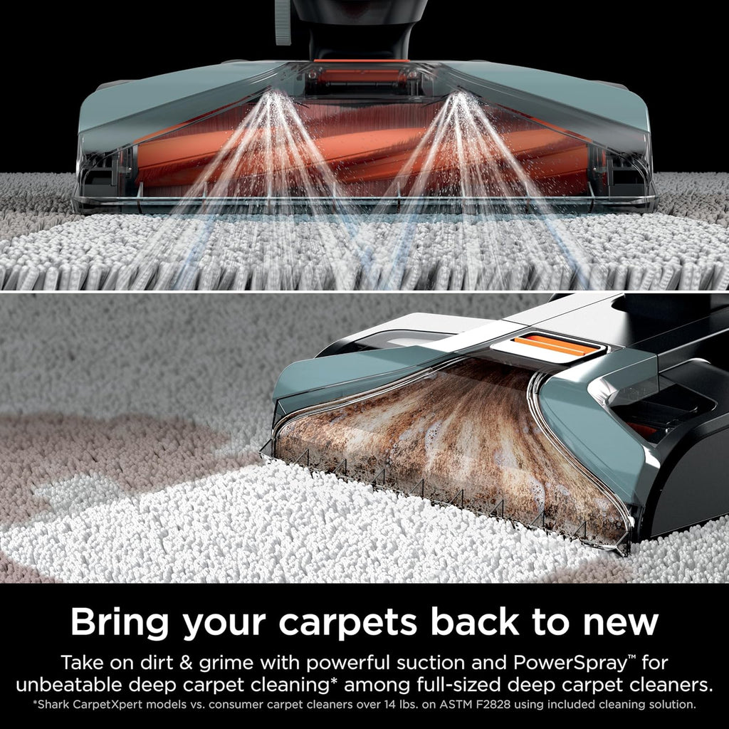 Shark CarpetXpert Carpet Cleaner, Cyan, 13.15 in D x 11.97 in W x 43.5 in H - EX201