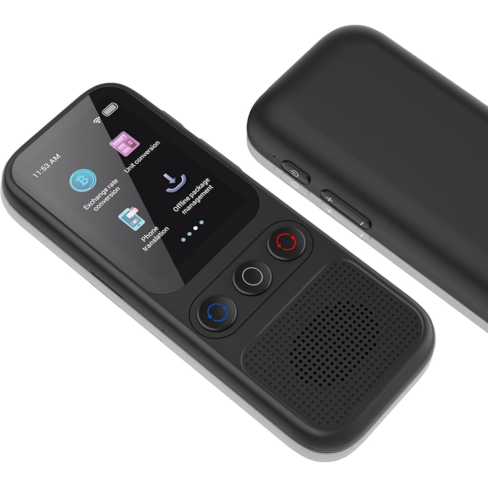 Language Translator Device - 138 Languages, 2-Inch Color Touch Screen, 1200mAh Battery