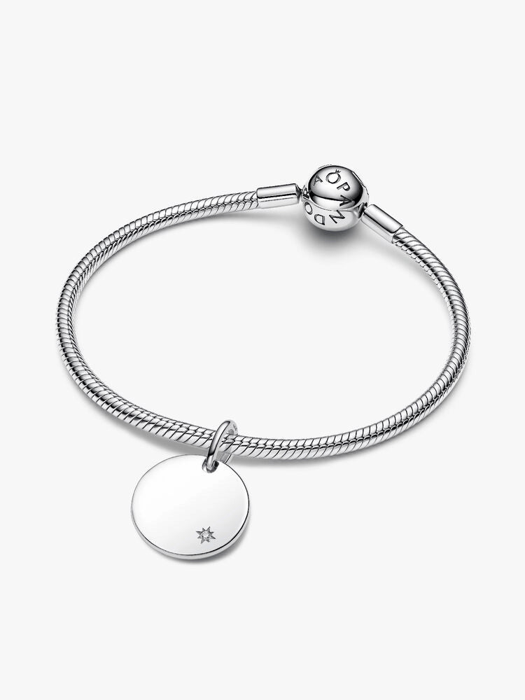 Engravable Lab-Grown Diamond Tag Pendant