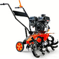 Rear Tine Tiller Cultivator 7HP 209cc Gas Engine, Orange, 60.2in D x 19.3in W x 45.5in H