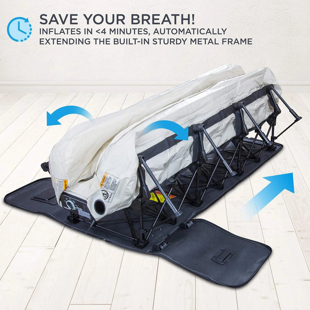 Ivation EZ-Bed Twin Air Mattress With Frame, Rolling Case And Built-In Pump