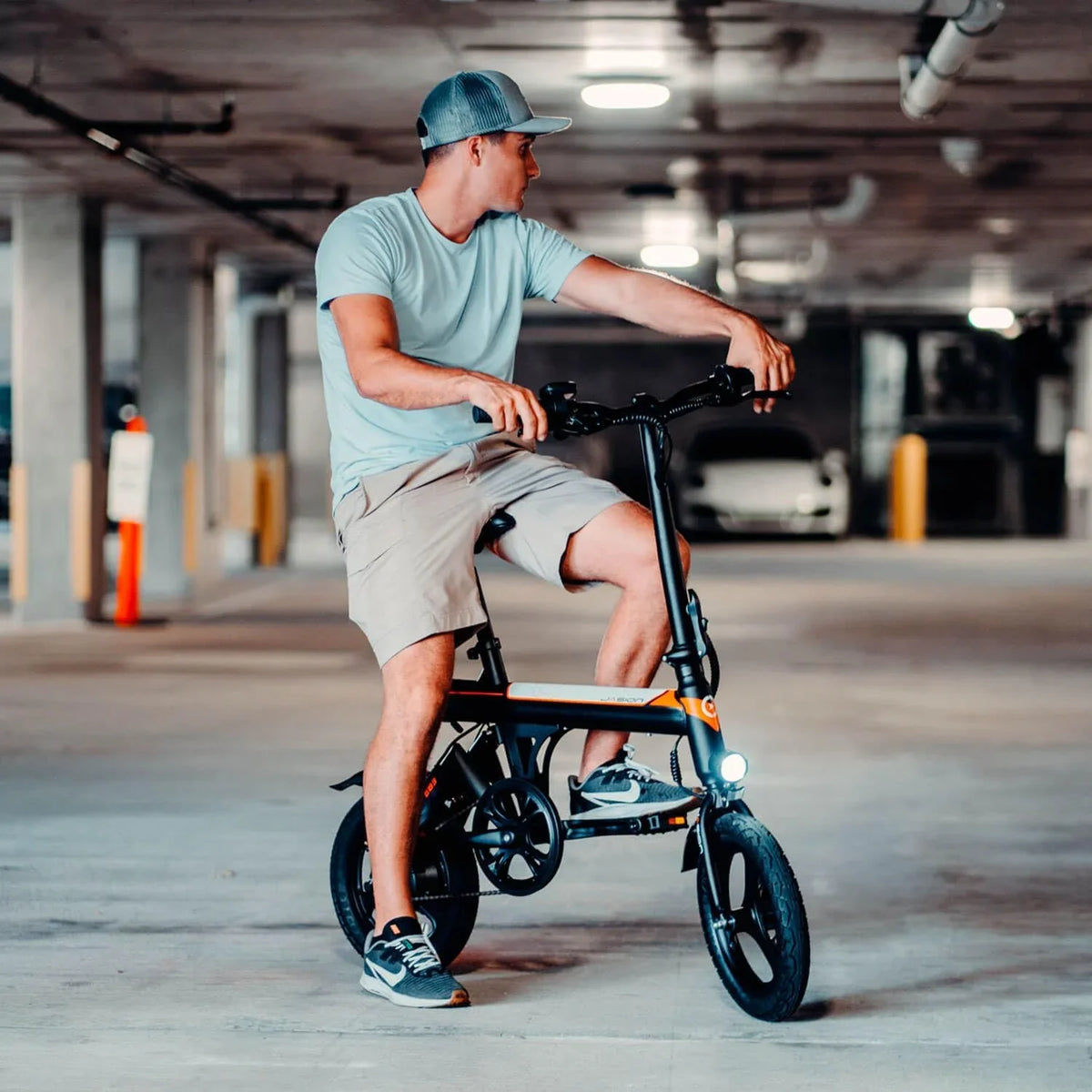 Jasion 14 Inch Folding Electric Bike, 21 Mph, 500W Peak Motor, 270Wh Battery - EB3