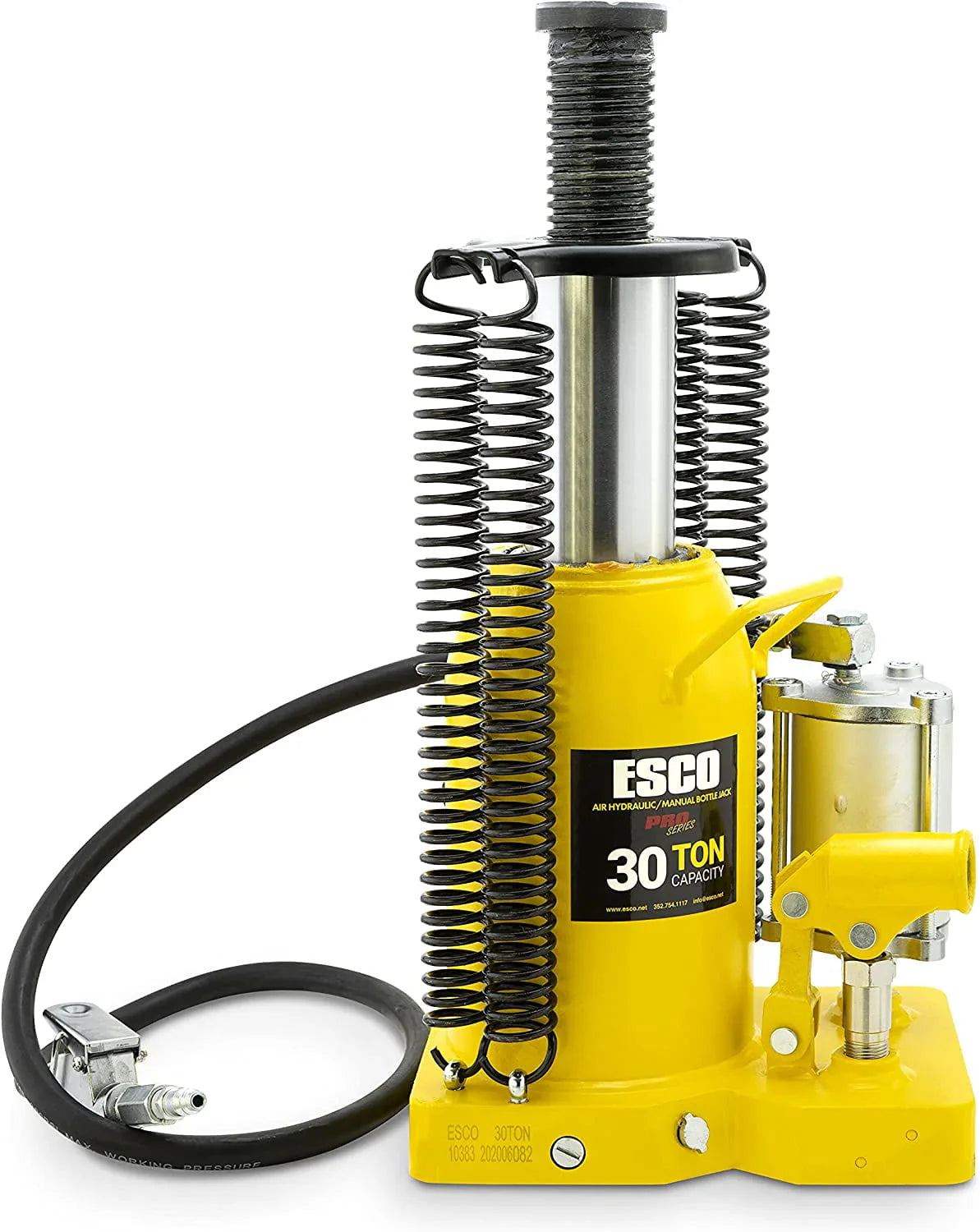 ESCO 30 Ton Pro Series Air Hydraulic Bottle Jack - 10383