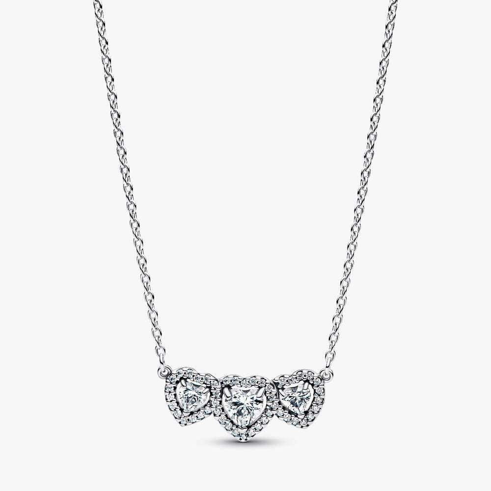Halo Heart Trilogy Jewelry Set