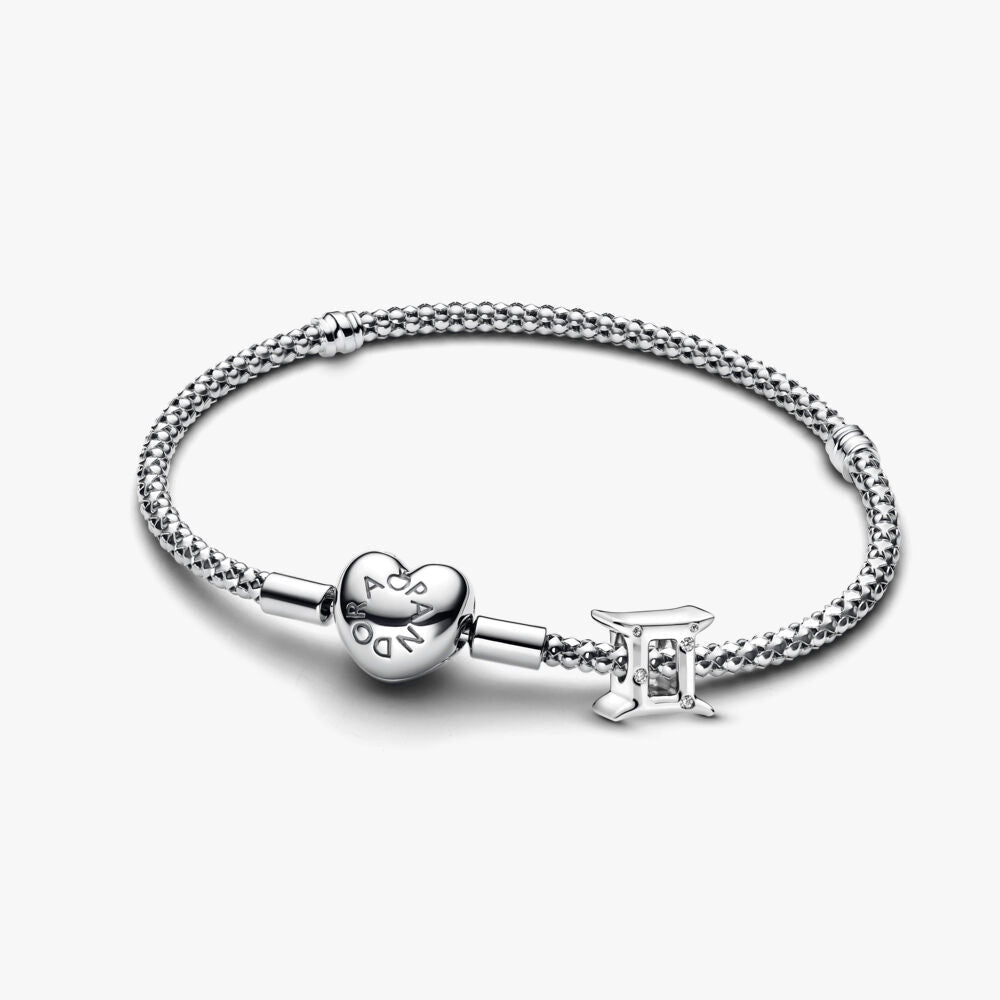 Gemini Zodiac Charm Studded Bracelet Set