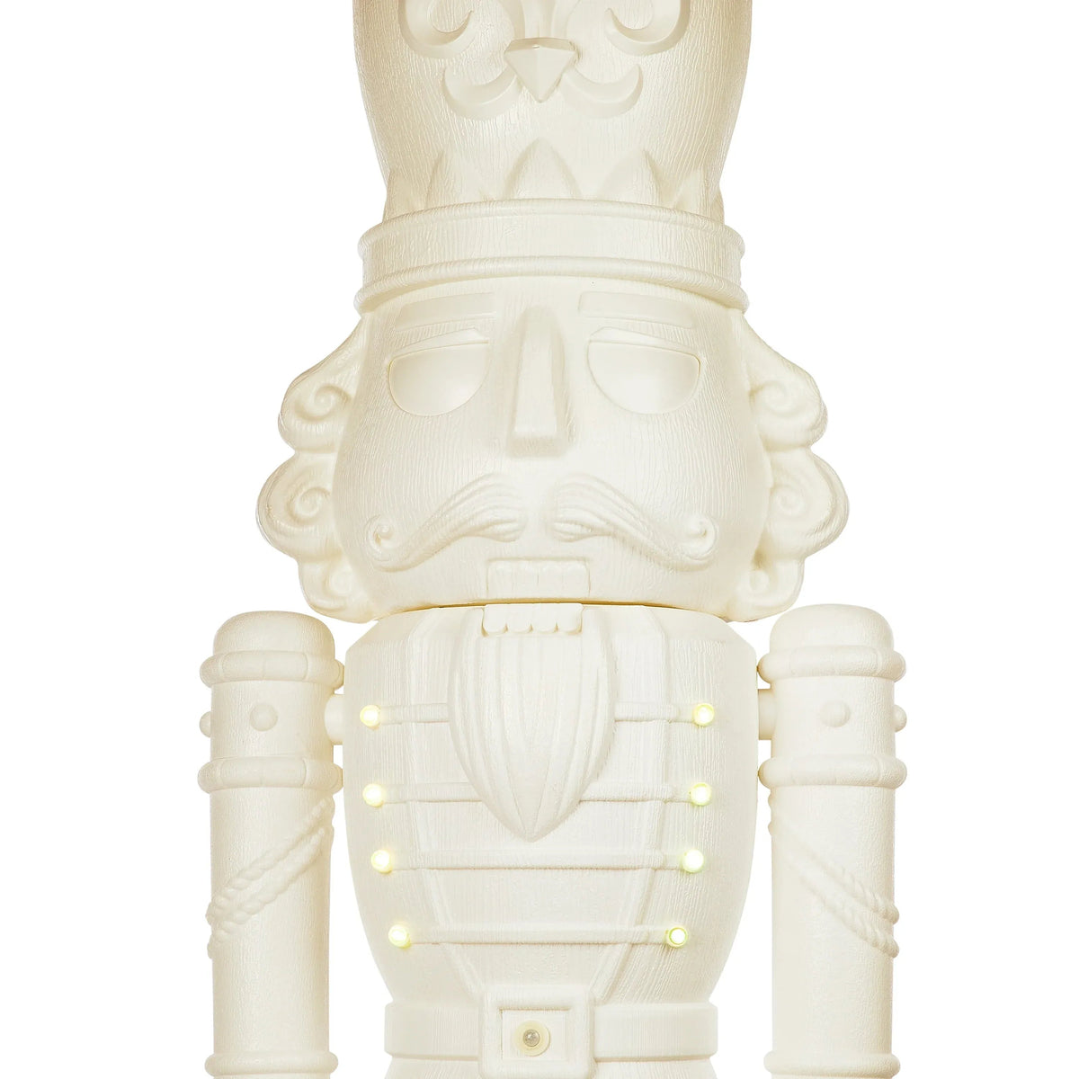 75-Inch Animated White Nutcracker Blow Mold