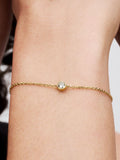 Pandora Era Bezel 14k Gold Lab-grown Diamond Chain Bracelet