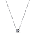 Round Pavé Halo Collier Necklace
