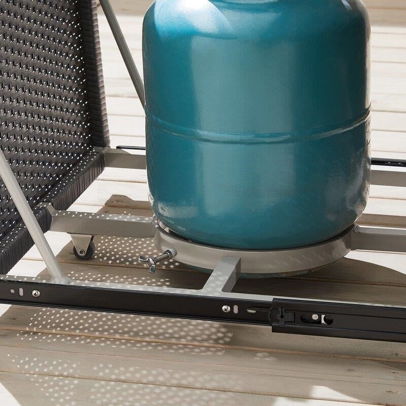 Martha Stewart Metal 4-Person Seating Group With Cushions And Propane Fire Pit - 15PKCR-LAK404-GR1GE