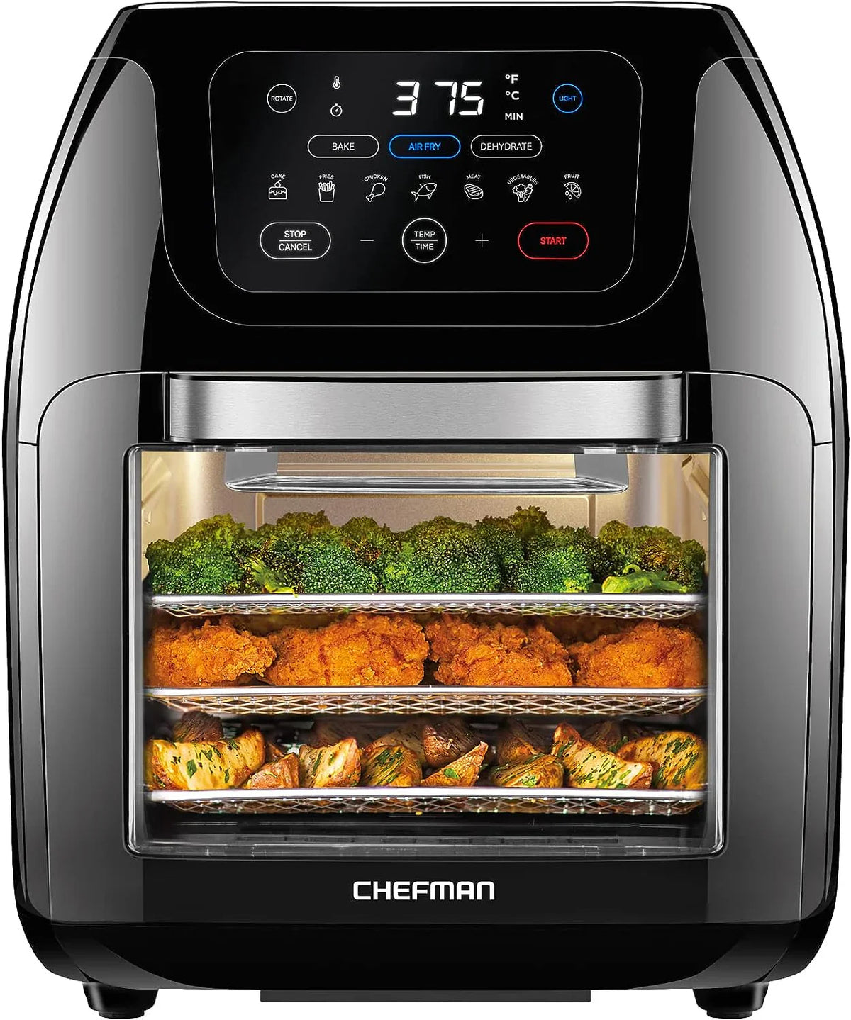 CHEFMAN Multifunctional Digital Air Fryer Rotisserie Dehydrator Convection Oven - 10-Liter