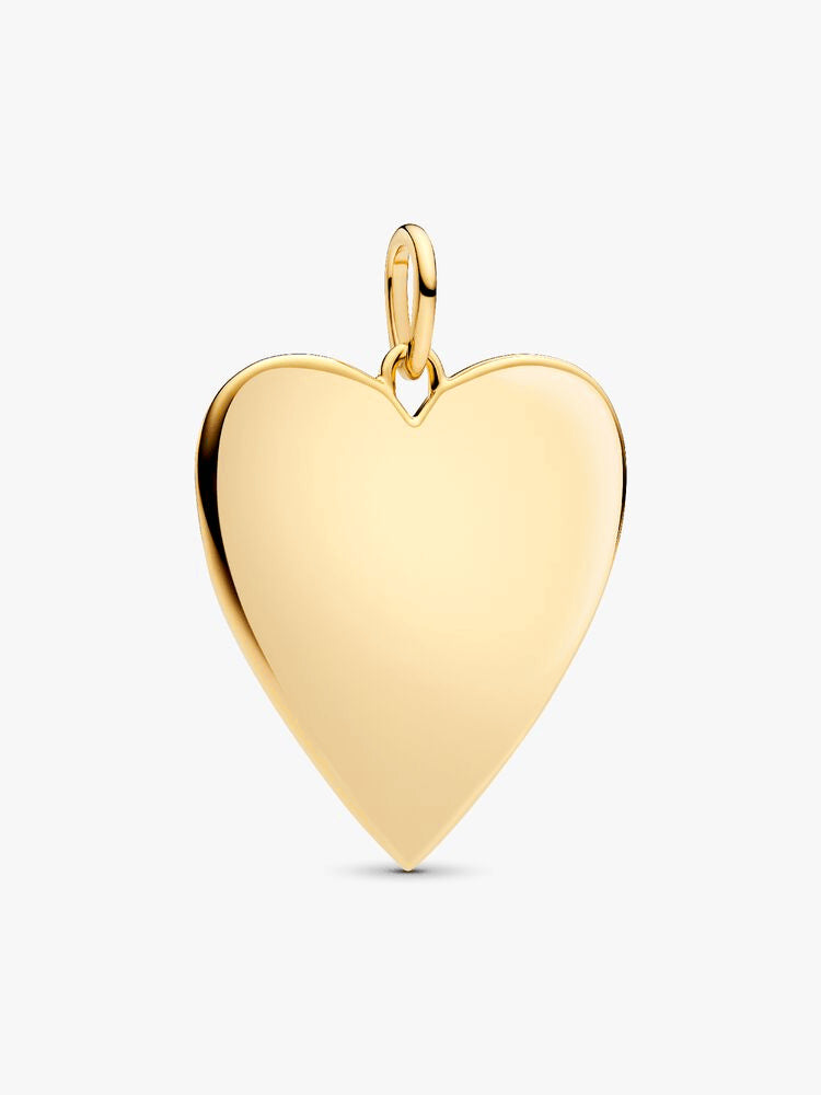 Engravable Oversized Heart Tag Pendant Necklace