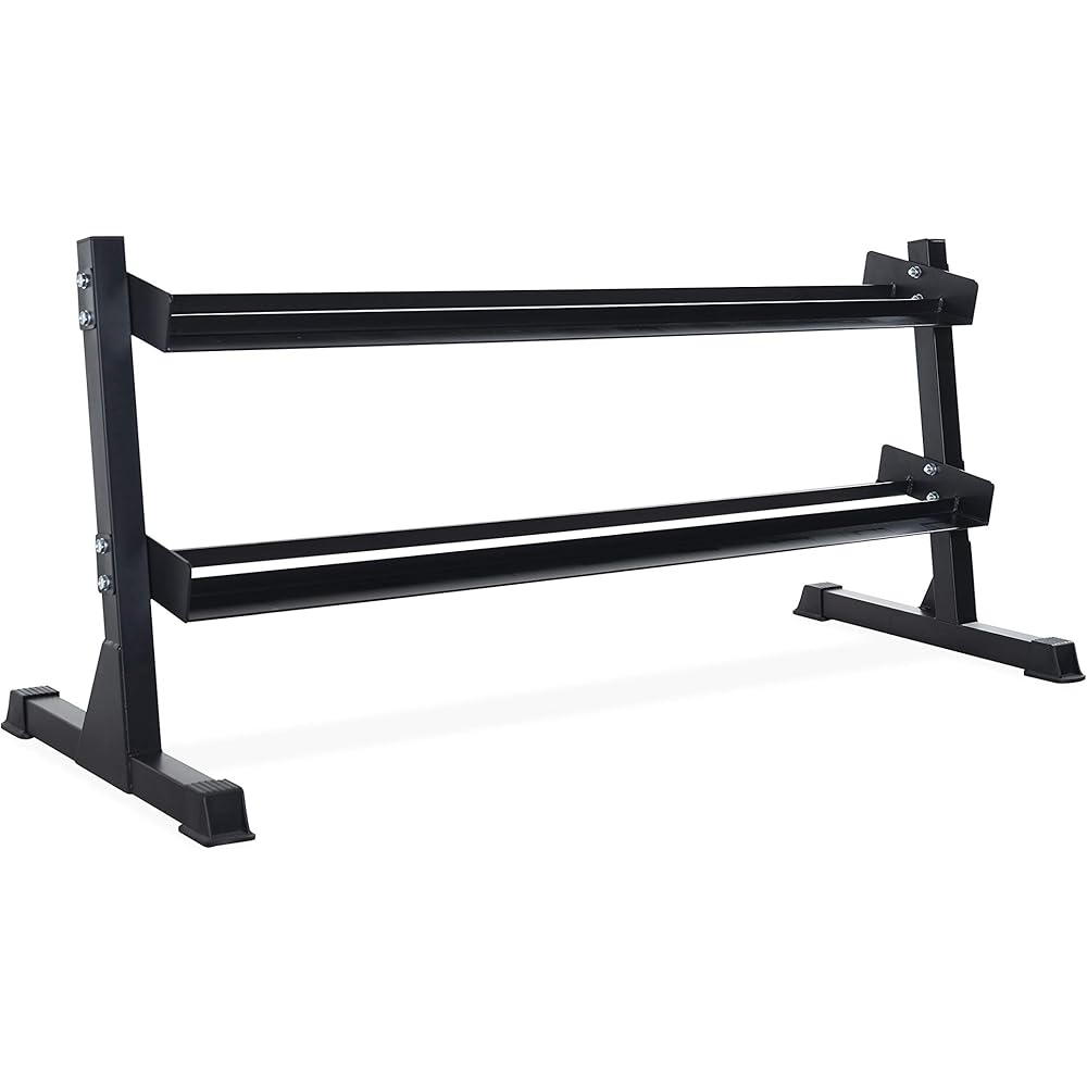 CAP Barbell Heavy-Duty 2-Tier Dumbbell Rack For 5-50 Pound Dumbbell Pairs, Black - RK-550