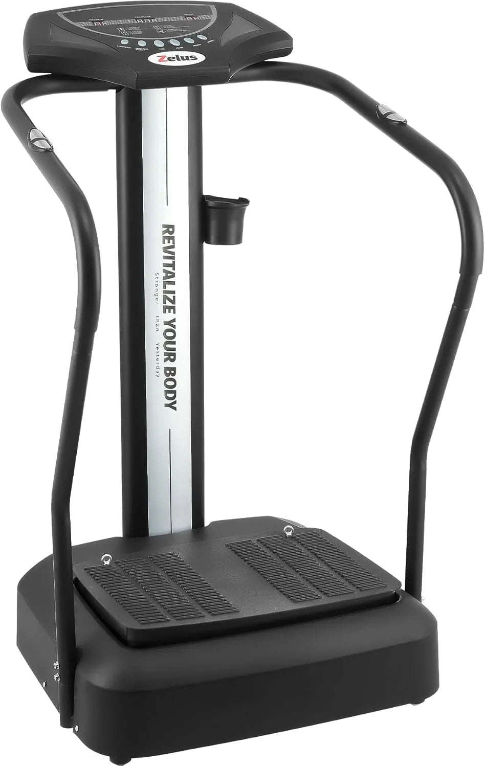 Zelus Whole Body Vibration Plate Exercise Machine, 500W, 99 Levels, 3 Preset Modes, 2 Resistance Bands, 330lb Capacity