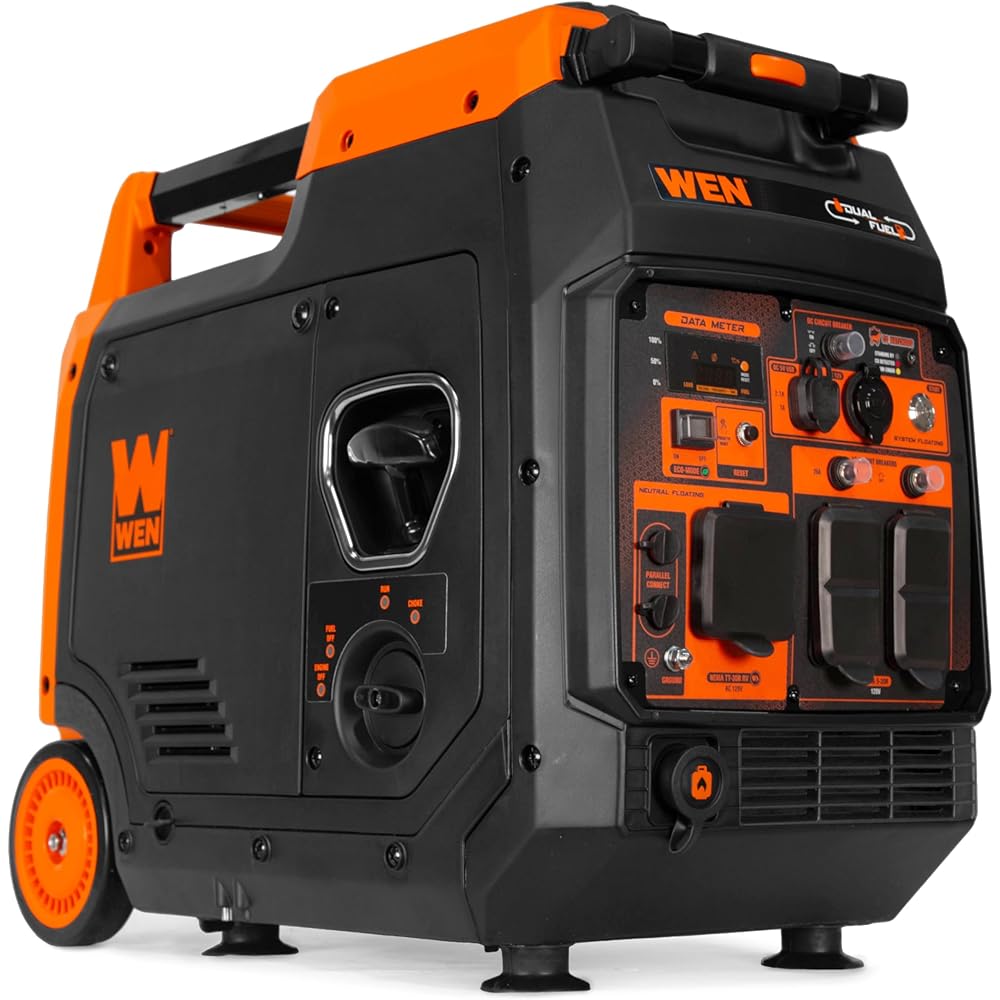 WEN 4800-Watt Dual Fuel RV-Ready Portable Inverter Generator With Electric Start - DF480iX
