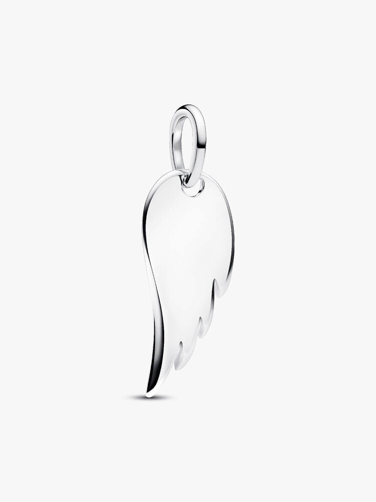 Engravable Angel Wings Pendant Necklace