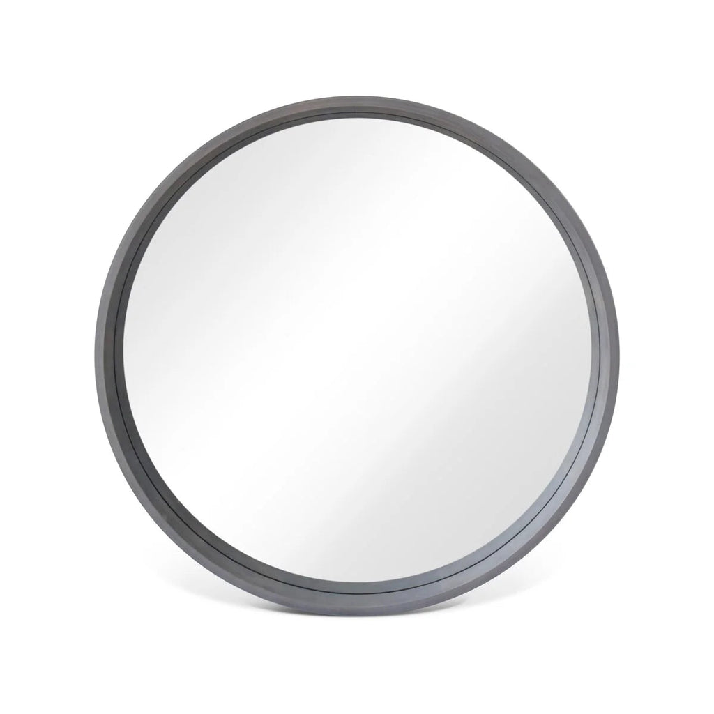 Classic Farmhouse Round Wooden Frame Wall Mirror - 24-inches, 28-inches, 32-inches