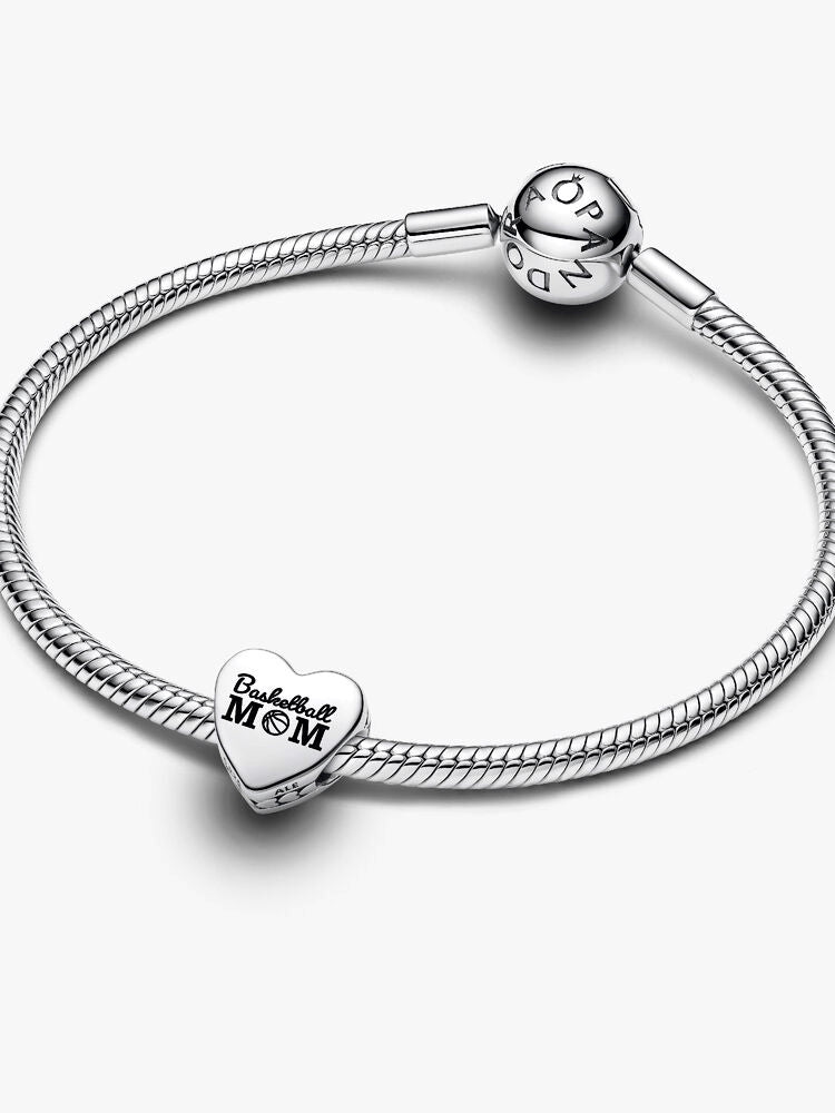 Engravable Basketball Mom Heart Charm