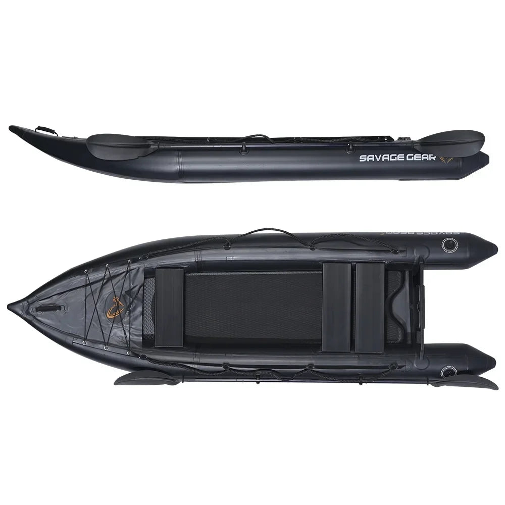 2 Person Inflatable Fishing Kayak PVC Boat, 130 in x 43 in x 11.8 in - Aluminum Alloy Seats