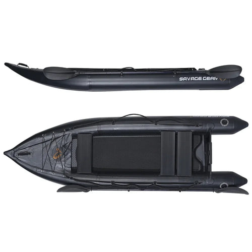 2 Person Inflatable Fishing Kayak PVC Boat, 130 in x 43 in x 11.8 in - Aluminum Alloy Seats