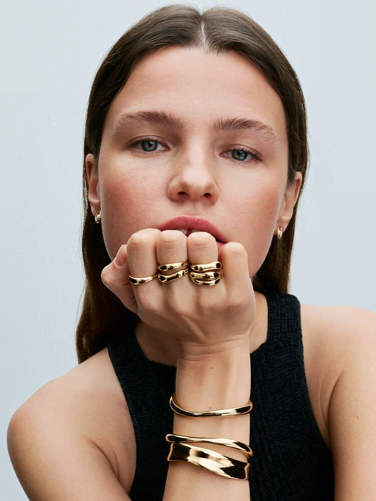 Organically Shaped Open Bangle