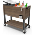 Permasteel Rolling Patio Party Cooler Box, 80-Quart